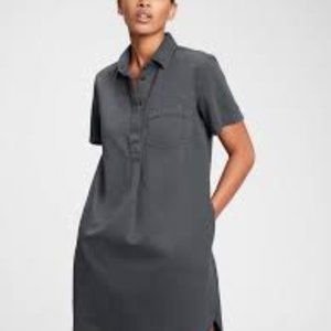 NWT GAP Pop Over Dress Soft Black Large Tall